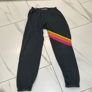 Aviator Nation Rainbow Band Joggers